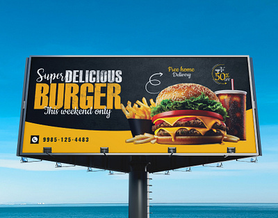 Billboard Design billboard design burger billboard food billboard