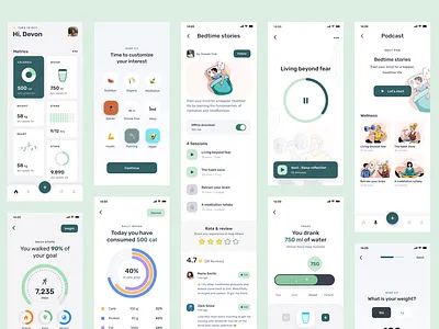 Health and fitness app design