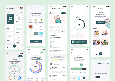 Health and fitness app design