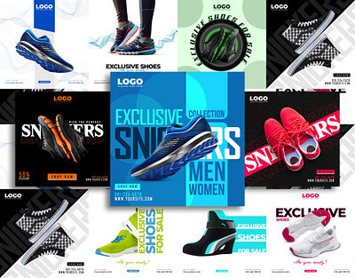 Shoes Social Media Post l Web Banner l E-commerce advertising designerfootwear graphic design shoes banner social media post