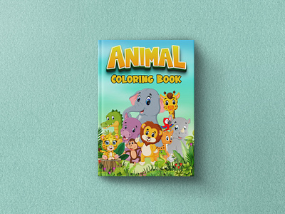 Animal Coloring Book adult coloring book amazon kindle animal illustration book cover book cover design book designer graphic design hard cover illustration book kdp publishing design