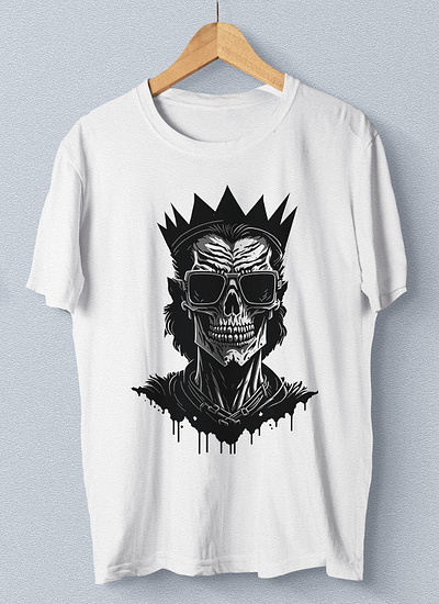 King Skull adobe illustrator artwork design digital art drawing horror illustration king kingskull portrait skeleton skull skullhead t shirt design