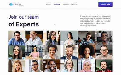 Careers Page 🚀 Website Design agency animations careers contact us design studio digital agency freelance freelancer jobs join us landingpage marketing minimal modern motion open positions people purple website design website ui