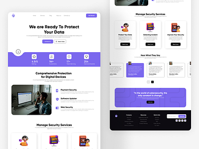 Cyber Security Landing page 999watt ui ux