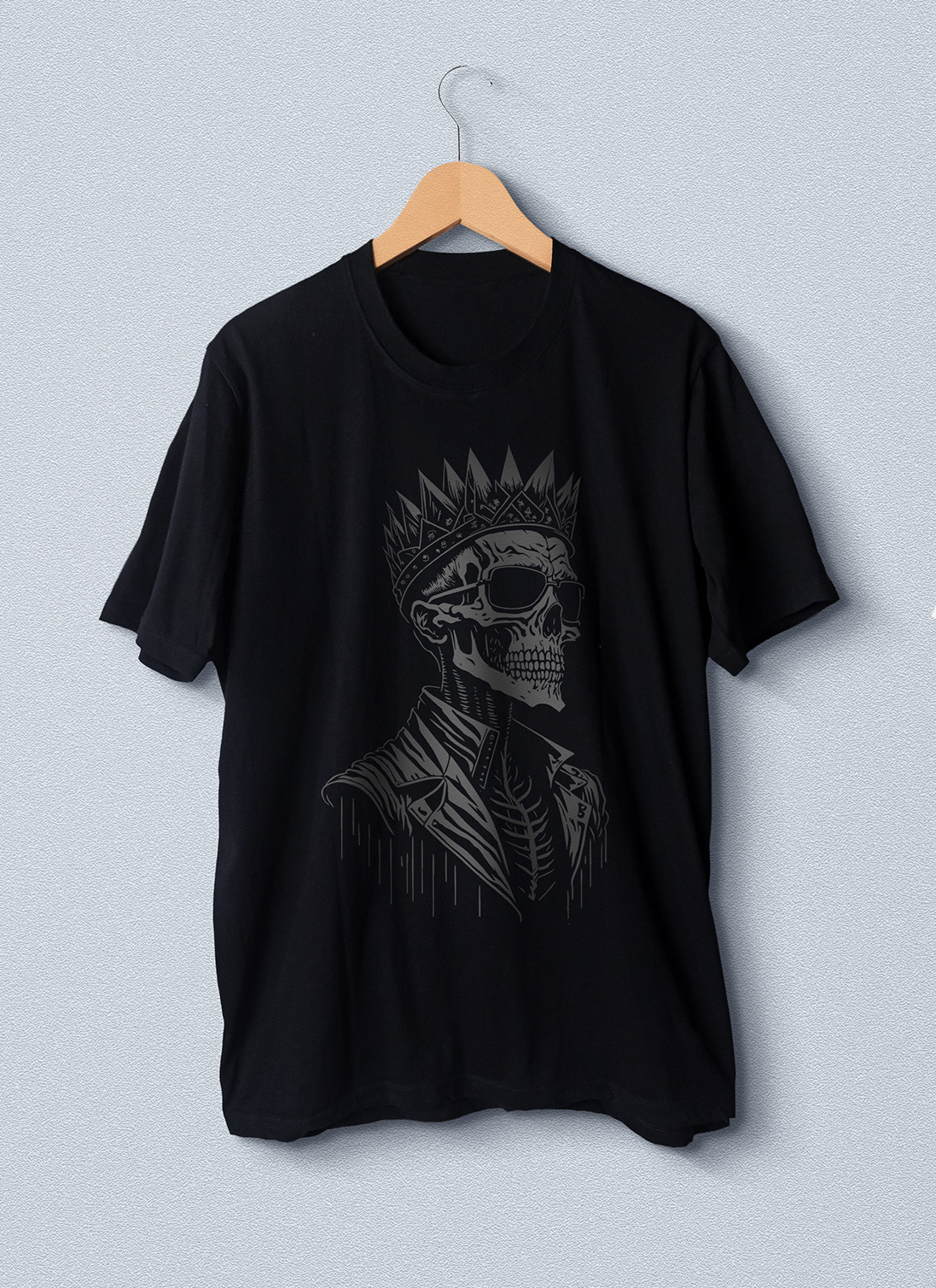 Cool King Skull adobe illustrator artwork bones coolskull dark design digital art drawing horror illustration king kingskull portrait skeleton skull t shirt design
