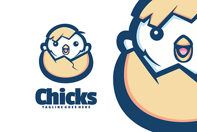 Chicks animal branding cute mascot design graphic design illustration logo ui ux vector