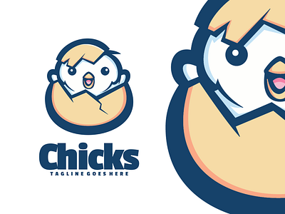 Chicks animal branding cute mascot design graphic design illustration logo ui ux vector