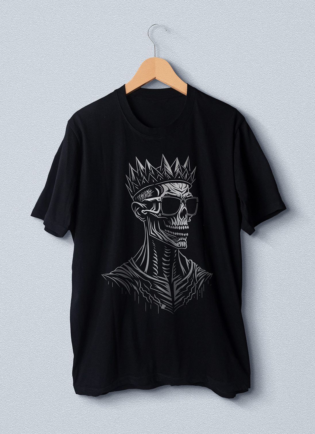 King Skull adobe illustrator artwork bones dark design digital art drawing horror illustration kingskull portrait skeleton skull skullart skulls t shirt design