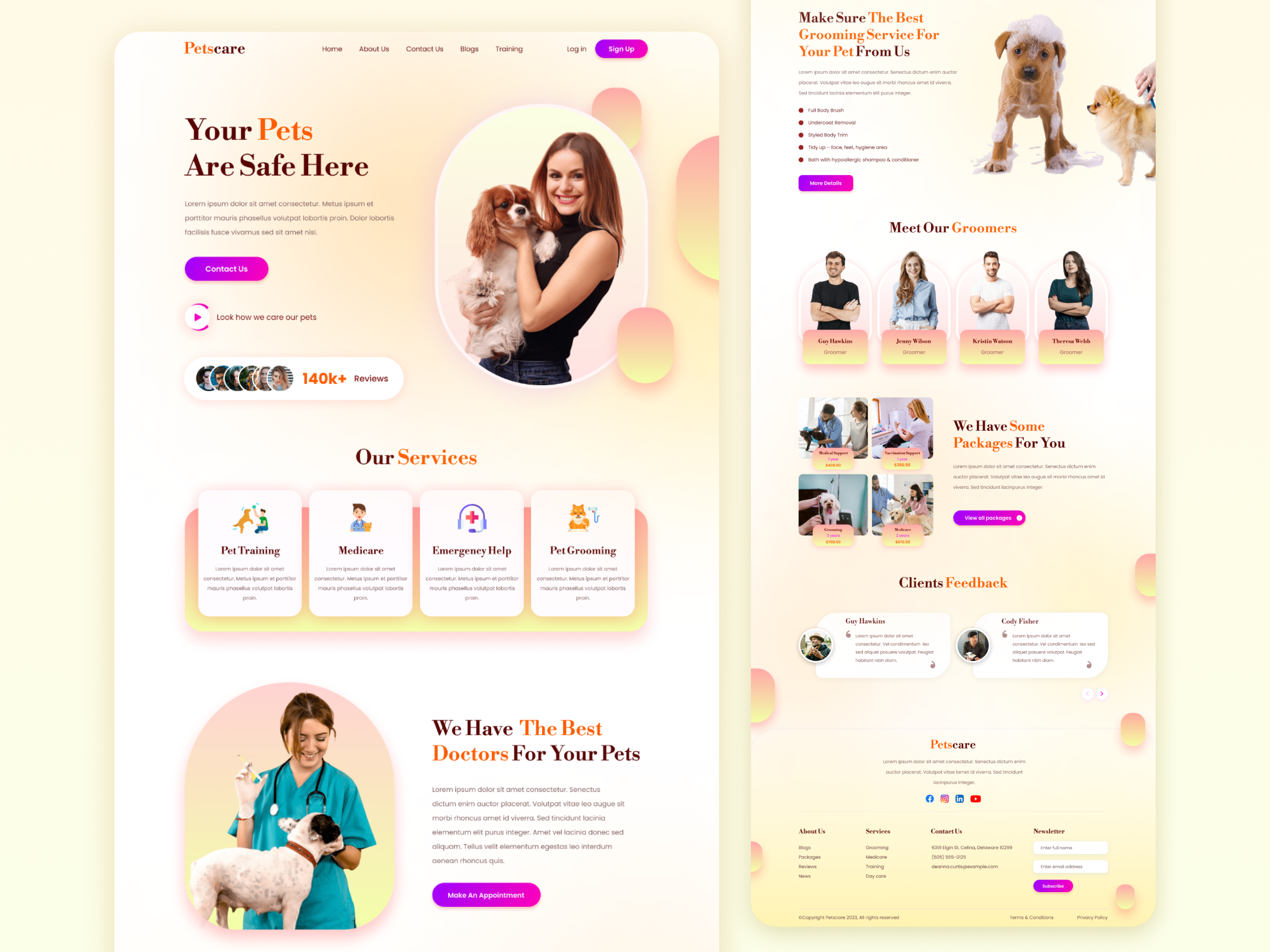 Pet Care Website Landing Page Design By Ashis Sarker On Dribbble