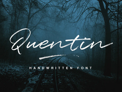 Quentin Script (Free Font) 100 free brush brush script calligraphy commercial use font free free font freebie graphic design handwriting handwritten logo name sign poster sign signature texture typeface