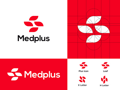 Medplus Logo Branding brand identity clinic design doctor graphic design health hospital letter mark logo logo agency logo design logo designer logotypo medical logo medicine minimal modern logo nurse pharmacy plus