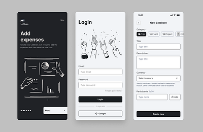 LetShare project concept app design branding dashboard ui design graphic design illustration logo ui ux web design