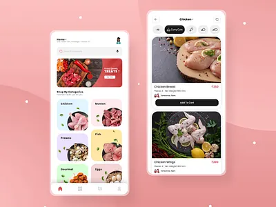 Meat Delivery App app design delivery design figma ios meat ui ux