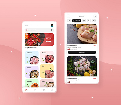 Meat Delivery App app design delivery design figma ios meat ui ux