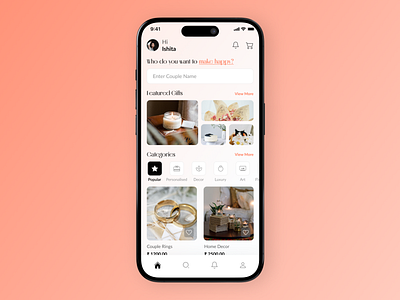 Gyft: Find the perfect wedding gift in seconds design gift graphic design marriage mobile present product ui ux wedding