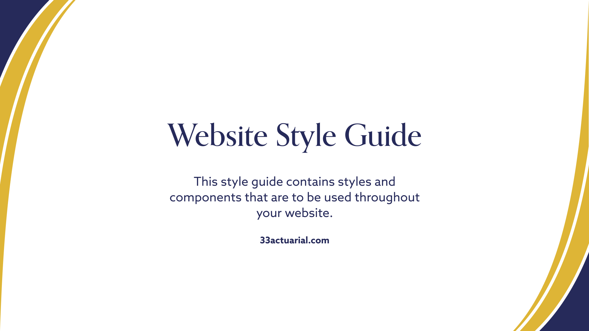 33actuarial.com Website Style Guide branding design figma graphic design illustration logo ui