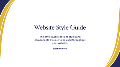 33actuarial.com Website Style Guide branding design figma graphic design illustration logo ui