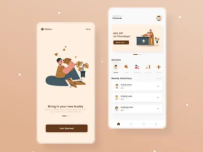 Dog Care App app design care design dog figma ios ui ux veterinary
