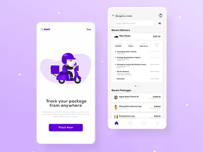 Package Tracking App app design design figma ios package tracking ui ux