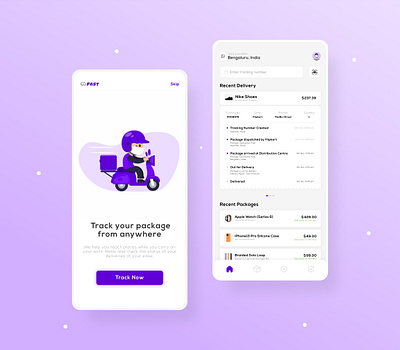 Package Tracking App app design design figma ios package tracking ui ux