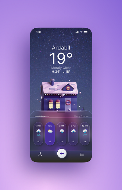 Weather app mobile ui ux web
