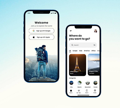 Travel App UI Design design graphic design ui uiux