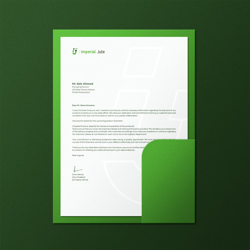 Imperial Jute: Timeless Craftsmanship in Letterhead Design customletterhead minimalletterhead