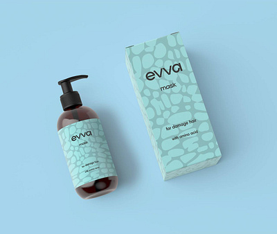 Label and package for Evva cosmetics branding design graphic design label logo package