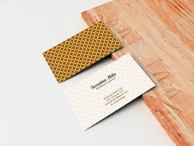 Business Card with Batik Kawung Design app branding businesscard design graphic design illustration logo ui ux vector