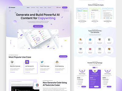 Ai Content Generate Template ai ai content ai content landing page ai content website ai generate ai image generate ai landingpage ai template ai website graphic design landing page design ui ui ux ui ux design website design