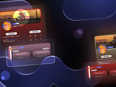 Discord Bot Profile and Rank Card Design - Cleawery business card design design discord discord bot graphic design level design minimal modern presentation profile design