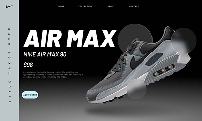 NIKE AIR LANDPAGE branding graphic design ui