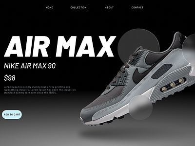 NIKE AIR LANDPAGE branding graphic design ui