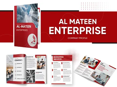 Company Profile-Al Mateen Enterprise branding brochure company profile graphic design property brochure real estate