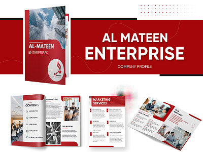 Company Profile-Al Mateen Enterprise branding brochure company profile graphic design property brochure real estate