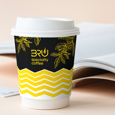 Coffee Cup Label branding graphic design label design print vector