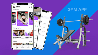 Your Personal Gym App gym app mobile screen ui ux