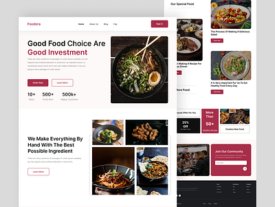 Food Restaurant Landing Page food res health landingpage food product restaurant ui ux wealth website website landingpage food