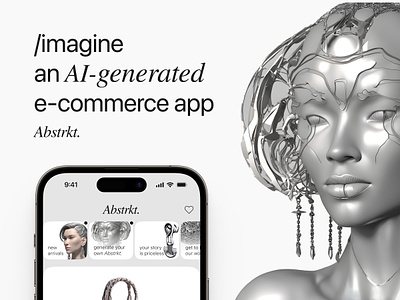 Abstrkt. – an AI-powered e-commerce abstract ai ai artwork ai generated app brand commerce design ecommerce generative art homescreen italic item screen shop stable diffusion ui