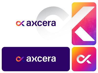 Axcera - Logo Design abstract logo branding business logo colorful logo company logo creative logo gradient icon identity logo logo design logotype minimalist logo modern logo professional logo