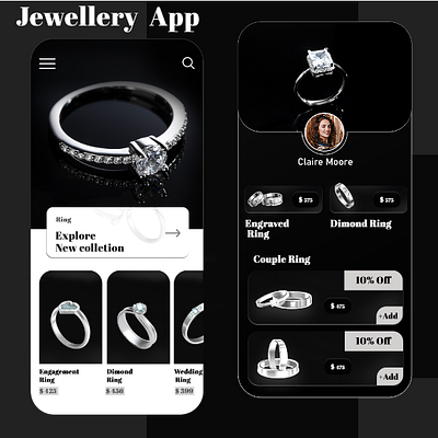 Jewellery App UI Design graphic design jewellery app ui design ui