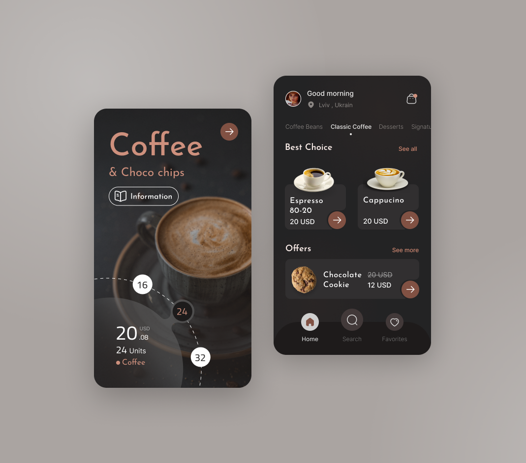 Coffee Shop App UI/UX Design ☕️ by negin nik on Dribbble