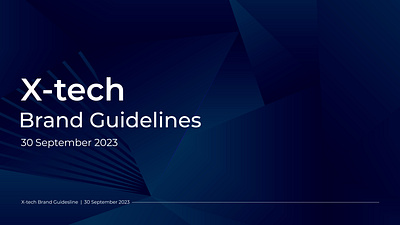 X-TECH BRAND GUIDELINES branding graphic design logo motion graphics