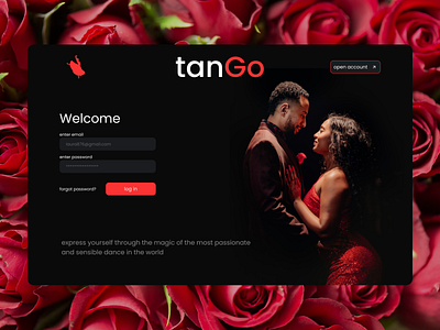 Dashboard for Tango Classes dance dance classes dashboard design figma graphic design landing passion tango ui ui ux ux ux ui web design