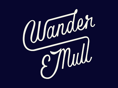 Saturday Type Club: Week 98 "Wander and Mull" blue branding fancy lettering lock up logo middle ground made mikey hayes saturday type club script stc type typography