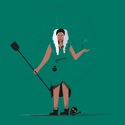 Witch @2d @fyp adobe illustration branding design graphic design illustration ilustration logo vector