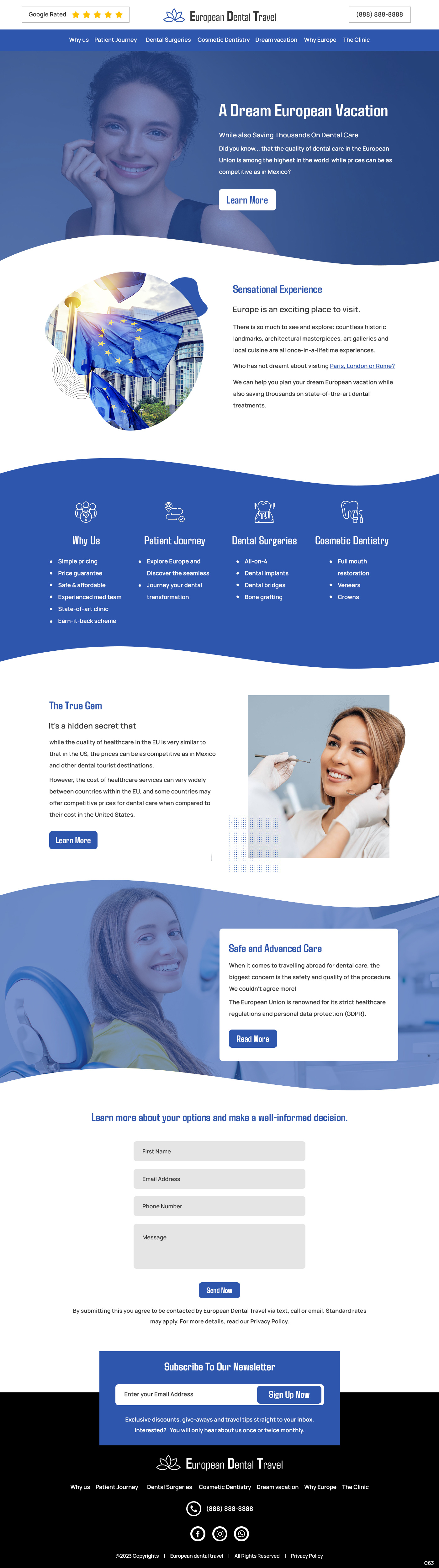 Dental Landing Page Design for $100 dental dental landing page dentist landing page elementor landing page landing page design medical landing page wordpress landing page