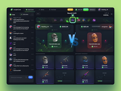 Casino Ui CSGO battles case open case web3