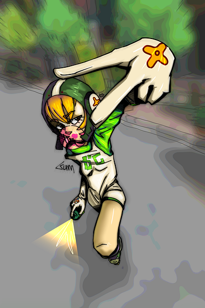 Gum from Jet Set Radio illustration