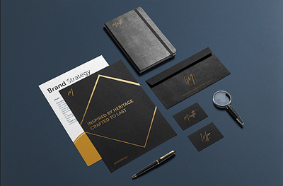 Luxury Brand Stationery Design 3d mockup brand applications brand design branding design graphic design stationery design